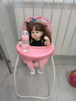 Стульчик для кормления кукол до 45 см / качели / переноска, 3 в 1, металлический, цвет розовый, в коробке #7, Ежова Ю.