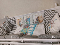 Бортики в кроватку для новорожденных+комплект постельного белья, 17 предметов #51, Раксана С.