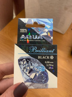 Плетеный шнур для рыбалки AQUA Black Brilliant зимний 0,06mm 25m, цвет - черный, test - 3,90kg (набор 2 шт) #38, Елена С.