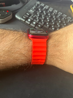 Сменный силиконовый ремешок для умных часов Apple Watch series 1-8 и Эпл Вотч SE Ultra 42-44-45-49 mm / Спортивный ремешок на смарт-часы Эпл (Ocean Band), Красный #7, Сергей П.