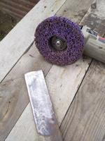 круг шлифовальный коралловый 125мм фиолетовый 1шт. , диск фибровый для болгарки ,диск для удаления краски , ржавчины на УШМ #75, светлана п.
