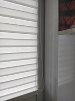 Рулонные шторы на окна день ночь 37х160 см OLEXDECO Мини полупрозрачные крепления без сверления для комнаты кухни гостиной детской спальни, ткань Соло, цвет белый #61, Светлана