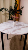 Самоклеящаяся пленка для мебели мрамор камень для кухни и ванной ПВХ, ширина 60 см, рулон 3 м, бежевый цвет #146, Кристина Б.