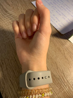 Силиконовый ремешок для умных часов Apple Watch series 1-8 и Эпл Вотч SE 38-40-41 mm / Спортивный ремешок браслет для смарт часов Эппл Вотч (Watch Sport Band), Светло-Серый #68, Анита А.