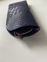 Футляр для очков мягкий из натуральной кожи Smart Folder Чехол Солнечные очки Подарок женщине фиолетовый #41, Марина Т.