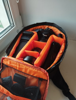 Рюкзак для фотоаппарата Eleanor оранжевый, водонепроницаемый фоторюкзак для камеры и объективов #47, Анжелика К.