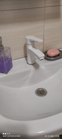 Смеситель для раковины в ванную, кран для ванной в раковину Juguni серии Sirius рычажный, белый, Арт.: 0402.158 #3, Татьяна Ч.