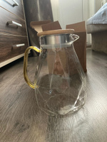 Кувшин для воды для напитков с фильтр-крышкой/ графин для воды/ чайник стеклянный жаропрочный из боросиликатного стекла, Алмаз, ADECORI #104, Варвара Б.