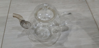 Чайник заварочный из жаропрочного стекла с фильтром-пружинкой и крышкой Glaffe, 1200 мл #6, Рябов Алексей