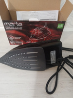 Утюг MARTA MT-IR1156A / 2800W/ рабочая поверхность с тефлоновым покрытием/ черный жемчуг #2, Ирина В.