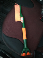 Щетка автомобильная для снега, с поролоновой ручкой, расщепленная щетина, оранжево-зеленая "Li-Sa" (61 см). #5, Оксана Ш.