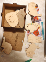 Фигурки раскраски, набор с магнитом, 7шт, "Озорные котики" / Подарочный набор для творчества деревянный, для мальчиков - девочек #23, алина