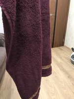 Полотенце для ванной Вышневолоцкий текстиль, Хлопок, 70x130 см, коричнево-красный #96, Соня ..
