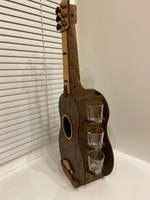 Мини-бар "Гитара" со стопками бар футляр подарочный из дерева, эксклюзивный подарок #8, Ксения С.