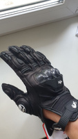 Перчатки для езды на мотоцикле кожаные, с защитными вставками (мото перчатки) черные размер L #8, Александр Т.