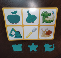Детское пластиковое лото "Силуэты", настольная развивающая игра-головоломка для детей, 36 прозрачных карточек + 6 полей #4, Екатерина М.