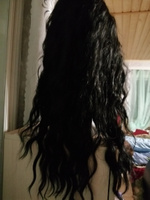 Длинные вьющиеся парики для женщин. Черные афро волосы. Имитация натуральных волос, черный #6, Наталья Т.
