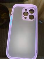 Чехол для айфон 14 про / iphone 14 pro, фиолетовый, прозрачный, защита камеры #5, Артём Т.