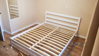 Двуспальная кровать 160х200 My Sleep Sunset дереванная, белый #38, Алла К.