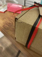 Крафтовая подарочная коробка "ДЛЯ ТЕБЯ"/ коробка для подарка с бумажным наполнителем тишью, атласными лентами, крафт биркой/ праздничная упаковка #62, Ксения З.