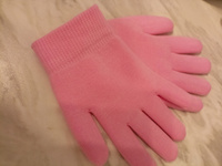 Увлажняющие гелевые перчатки / Многоразовые SPA перчатки косметические, маникюрные для увлажнения кожи рук, розовые #4, Анна Я.