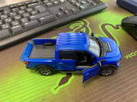 Машинка металлическая Kinsmart 1:46 2022 Ford F-150 Raptor (Форд Раптор) 5436DKT инерционная, двери открываются / Синий #1, Владимир Х.