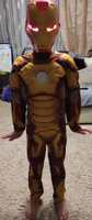 Светящаяся карнавальная маска "Железный Человек" золотая / Сувенирная для детей и взрослых / Аксессуары для праздников и косплея из Marvel Comics, Мстители , Iron Man #69, Алексей