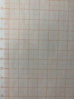Бумага миллиметровая А4 планшет из 40 листов, оранжевая / склейка / линейка координат #2, Anastasia G.