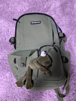 Рюкзак школьный для ноутбука, с брелком лягушкой, 16 л, зеленый #2, Наталья К.