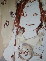Картина по номерам на холсте 40х50 40 x 50 на подрамнике "Милая девочка и бабочки." DVEKARTINKI #78, Елена