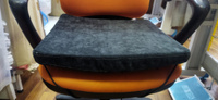 Сидушка для комфорта офис (черный), подушка на кресло офисное компьютерное игровое, накидка для стула, подушка под попу #3, Ирина Ж.