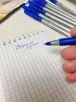Ручка шариковая синяя, толщина линии 0,7 мм, BIC Round Stic Exact набор 8 шт #50, Юлия