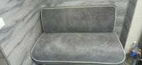Петролюкс Прямой диван Микс, механизм Нераскладной, 119х70х84 см,светло-серый, серый #7, рыжкова т.