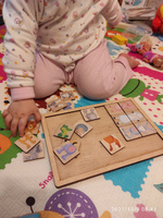 Развивающая деревянная игра пазл для малышей "Зоопарк" (развивающие пазлы для маленьких, подарок на день рождения, для мальчика, для девочки) Десятое королевство #92, Анна М.