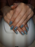 Гель лак для ногтей TNL Shine bright голубой светоотражающий с блестками №4, 10 мл #175, Ольга Г.