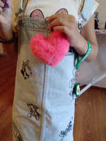 Брелок на ключи Брелок для сумки "розовое сердце" на золотом колечке 2.5см #24, Наталия К.