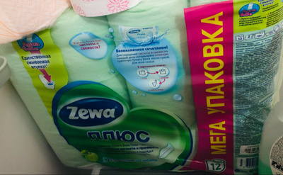 Туалетная бумага Zewa Плюс Яблоко, 2 слоя, 12 рулонов - купить с ...