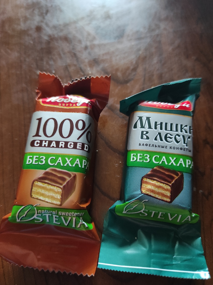 Конфеты Победа вкуса вафельные без сахара "Мишки в лесу" в горьком ...