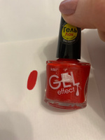 Лак для ногтей kiki Gel Effect тон 10 красный, с гелевым эффектом без уф-лампы, цветной глянцевый маникюр и педикюр, кики, 6 мл #152, Светлана С.