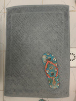Махровый коврик-полотенце для ног после душа 50*70- 1 шт. Пл. 700 гр/м2, хлопок 100% Туркменистан TM TEXTILE #27, Марина