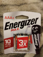 Батарейки Energizer Max, тип AAA/LR03 (мизинчиковые), 1.5V, 4шт. #4, Алёна И.