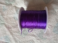 Нить-резинка для бус/браслетов 0,8 мм, цвет: Фиолетовый, длина: 10 м #38, Маргарита М.