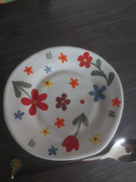 Чайная пара ручной работы керамическая, подарочная, кружка белая для чая, кофе с цветами 150 мл #8, Наташа Л.