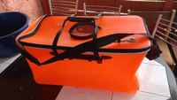 Складной кан для рыбалки туристический 55 см, оранжевый #8, Татьяна К.