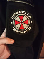 Нашивка (шеврон, патч) на липучке, Стежкофф, "Umbrella corporation ", черный кант, 8,5 см, 1 штука #16, Михаил Ж.