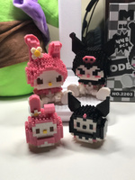 3шт кубики Пластиковый конструктор Kulomi Melody Hello Kitty / Подарок для девушки #5, Маргарита А.