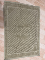 Полотенце-коврик махровое для ног TM TEXTILE 50x70 хаки 47, 1шт.,плотность 700 #68, Анастасия Р.