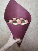 Букет из 19 шоколадных роз. Клубничный, молочный, белый. Сладкий подарок. #4, Ульяна О.