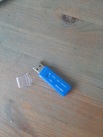 Картридер USB2.0, SD, microSD, TF, SDHC, SDXC, синий, 5bites RE2-100BL #54, Федор Б.