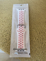 Cиликоновый ремешок ReFrukt для Apple Watch series 1 2 3 4 5 6 7 8 SE Ultra, 42mm 44mm 45mm 49mm (для эпл вотч) - Розовый #49, Вера С.